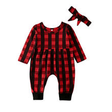 Kawgeett-macacão infantil, vestido de primavera, vermelho, com manga longa, para meninas e bebês de 0 a 18 meses 2024 - compre barato