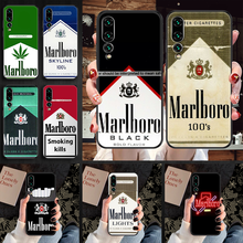 Marlboroing Phone case For Huawei P Mate P10 P20 P30 P40 10 20 Smart Z Pro Lite 2019 black silicone Etui art cell cover luxury 2024 - buy cheap