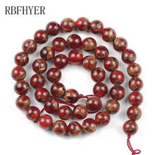 RBFHYER 6 8 10 12MM Natural red Gold colored Nepal Stone Beads Loose Beads For Jewelry Making DIY Charm Bracelet Necklace 2024 - buy cheap