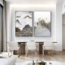Pintura al óleo de paisaje para decoración de sala de estar, póster de pared moderno, arte de pared 2024 - compra barato
