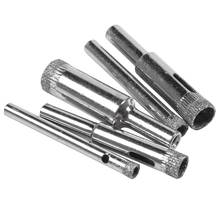 5Pcs Diamond Coated Core Hole Saw Bit Set Tool For Tile Marble Glass Ceramic 5/6/8/10/12mm 2024 - buy cheap