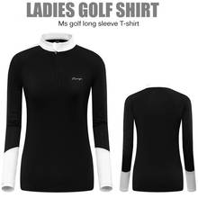 Women Long Sleeve Golf Shirts Sun Protection Quick-dry Training Tops Zipper Neck Slim Shirts Golf Apparel Sizes XXL D0694 2024 - buy cheap