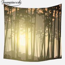 Fuwatacchi Tree View Wall Hangings Tapestry Leave Looking Scenery Room Headboard Carpet Astrology Blanket Love Home Decoration 2024 - buy cheap