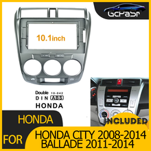 2din player de rádio do carro dvd quadro adaptador montagem de áudio traço guarnição painel facia 10.1 "para honda cidade 2008-2014 ballade 2011-2014 dou 2024 - compre barato