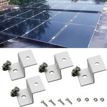Soportes duraderos para Panel Solar en forma de Z, 2 orificios con Hardware, conjunto de soportes de montaje de aleación de aluminio, accesorios para RV, 4 Uds. 2024 - compra barato