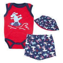 KAVKAS Baby Clothes Set Bodysuit+Pants+Hat 3 pcs/set Cartoon Design Summer Outwear Newborn boy girl Clothing 0-12 months 2024 - buy cheap