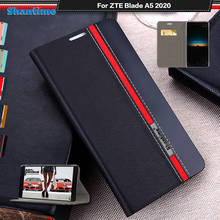 Luxury PU Leather Case For ZTE Blade A5 2020 Flip Case For ZTE Blade A5 2020 Phone Case Soft TPU Silicone Back Cover 2024 - buy cheap