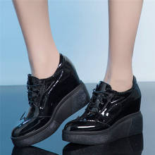 Кроссовки в стиле панк; женские ботильоны из коровьей кожи на платформе и высоком каблуке; женские туфли-лодочки с острым носком на шнуровке; Повседневная обувь для путешествий 2024 - купить недорого
