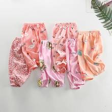 Children Summer Pants New Baby Girl Boys Long Thin Style Cute Pattern Outwear Clothes Soft Anti-mosquito Latern Pants For Kids 2024 - buy cheap