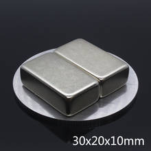 1Pcs 30 x 20 x 10 mm N35 Super Strong Craft Fridge Magnets Cuboid Block Neodymium Magnet Rare Earth Powerful Magnetic Magneet 2024 - buy cheap
