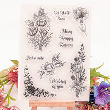 11x15cm Hot sunflower Transparent Clear Stamps / Silicone Seals Roller Stamp DIY scrapbooking photo album/Card Making 2024 - buy cheap