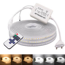 EU 220V LED Strip High Brightness Waterproof Outdoor Garden 2835 120LEDs/m White/Warm White/Blue Flexible Ribbon Tape LED Light 2024 - buy cheap