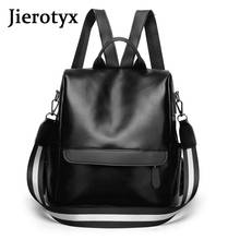 JIEROTYX-mochila elegante de cuero para mujer, morral escolar Retro de viaje de alta calidad, 2020 2024 - compra barato