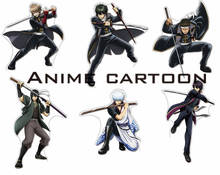 Figuras de acción de GINTAMA, Shimura, Tae, Sadaharu, Shimura, Shinpachi, Sakata, Gintoki, placa de acrílico, juguete de regalo 2024 - compra barato