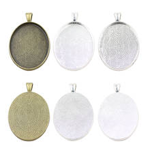 5Pcs/lot Oval Pendant Blank Settings Cabochons Bases Bezel Trays Fit 18x25/20x30mm Cabochon Cameo DIY Necklace Jewelry Making 2024 - buy cheap