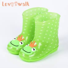 Cute Rain Boots For Kids Toddler Winter Spring Summer Girls Baby Boots Cartoon Frog Bear Rabbit Water Shoe Waterproof Ankle Boot 2024 - buy cheap