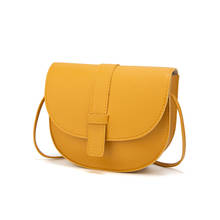 Small Women Purse Shell Shoulder Messenger Bag PU Leather Fashion Solid Yellow Black Bolsas Ladies 2024 - buy cheap
