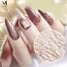 1 Sheet 3D Nail Sticker Gold Silver  Net Line Tape on Nails Curve Strip Adhesive Foil Nail Art Sticker Decal Nail Art Decoration 2024 - buy cheap