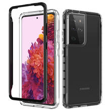 Funda de teléfono de doble capa a prueba de golpes para Samsung Galaxy S21 Ultra S21 Plus, carcasa trasera suave de protección contra caídas, Color caramelo 2024 - compra barato