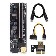 Новейшая Райзер-карта VER009 Plus, Райзер с USB 3,0, PCI-E, Ver 009s SATA, от 15pin до 6 pin Express, 1X 4x 8x 16x, адаптер для майнинга BTC 2024 - купить недорого