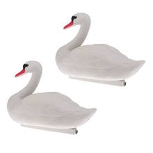 2 Pieces. Floating Swan Decoy. for Hunting. Fishing. Garden Decors. Pest Scarer. Realistic Ornament 2024 - buy cheap