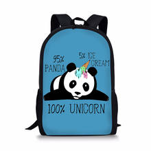 Mochila infantil de panda unicórnio, bolsa para estudantes e escola estampa de desenho de animais adolescentes 2024 - compre barato