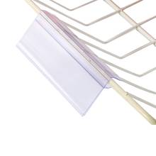 4*10cm Pop Top Clamp Clear Price Tag Clip Data Strip Glass Wood Shelf Clip Strip Shelf Talker Label Holder Strip Paper Card Clip 2024 - buy cheap