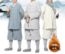 Roupa de inverno unissex de alta qualidade, montagem de monmonmoncães de shaolin e kung fu zen lay, roupa de meditação, uniformes de buda 2024 - compre barato