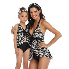 High Waist Cover belly Mother & Daughter Parent-child Swimwear BeachCasual Swimsuit Family Matching Outfits Bathing Suit Bikini 2024 - buy cheap