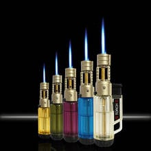 Transparent Visible Gas Blue Flame Torch  Creative Windproof Turbo Lighter Cigar Smoking  Smoking Accessories Gadgets For Men 2024 - buy cheap