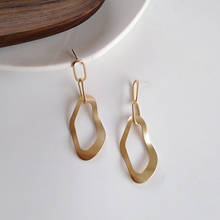 925 Silver Needle Fashion Jewelry Long Dangle Earrings Matte Gold Color Women Jewelry Drop Earrings Party Gifts Hot Sale 2024 - buy cheap