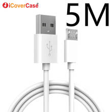 5 m 5 metro micro cabo usb para infinix s3x nota 5 stylus 6x quente inteligente 2 usb carregador do telefone móvel cabo de carga linha de dados de carregamento 2024 - compre barato