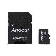 Andoer-cartão de memória tf 8gb classe 10, adaptador para câmera, carro, telefone celular, mesa, pc, reprodutor de áudio, gps 2024 - compre barato