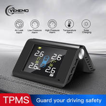 NEW TPMS Solar Tire Pressure Monitoring System 4 External Sensor Car Security Alarm Folding Tire Pressure Monitor System 5v tmps 2024 - buy cheap