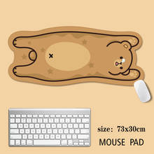 Tapete de mouse para jogos, mouse pad fofo de gato e rosa de kawaii, para computador, notebook, mesa, teclado 2024 - compre barato