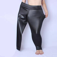 pantalon Women Pants 2019 Women Autumn PU Leather Tunic Fleece Pants Elastic High Waist Strench Black Pencil Trousers M834 2024 - buy cheap