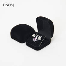 Wholesale Velvet Earring Storage Box Small Pendant Necklace Jewelry Packaging Box Gift Ear Studs Display Container Shop Supplies 2024 - buy cheap