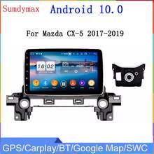 Radio con gps para coche, reproductor multimedia con Android 10, ocho núcleos, navegador, audio estéreo, Carplay, BT, para mazda CX-5, 2017, 2018 2024 - compra barato