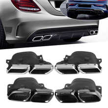 Quad Exhaust Tips Fit for Mercedes-AMG C63/S W205 S205 C205 A205 Pre-Facelift 2015 2016 2017 2018 304 Stainless Steel 2024 - buy cheap