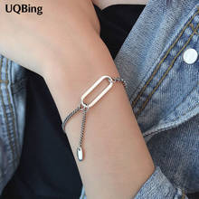 Geometric Silver Color Vintage Link Chain O Shape Bracelets For Women Jewelry Wholesale 2020 2024 - buy cheap