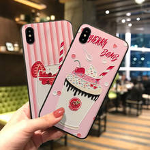 Ice Cream 3D Emboss Phone Case For Xiaomi Redmi Note 7 8 9 Pro 8T 7A 8A Mi 10 9 8 Lite 9T CC9 CC9e Soft Back Covers Fundas 2024 - buy cheap