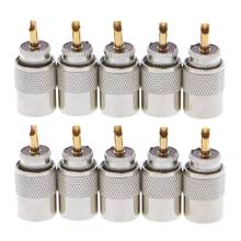 10 Pcs UHF PL-259 Male Solder RF Connector Plugs For RG8X Coaxial Coax Cable  2024 - buy cheap