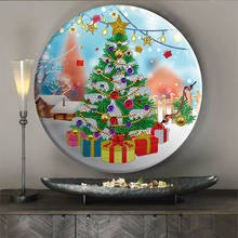 Kits de pintura de diamante árvore de natal 5d, estanho bordado, mosaico, ponto cruz de pintura com diamantes, decoração de parede para casa 2024 - compre barato