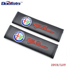 Doofoto 2x Car Seat Belt Case For Alfa Romeo 159 Giulietta 147 Mito 156 GT Giulia Stelvio Brera Accessories Carbon Fiber Styling 2024 - buy cheap