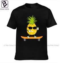 Базовая модная футболка из 100 хлопка с изображением ананаса, Мужская футболка с коротким рукавом и графическим принтом, 4xl 2024 - купить недорого