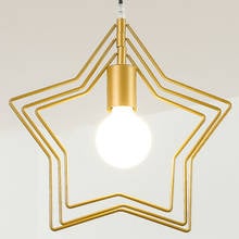 Nordic Gold Star Pendant Light Modern Kitchen Hanging Lamps for Dining Room Lights Bedroom Lighting Fixture Industrial Decor E27 2024 - buy cheap