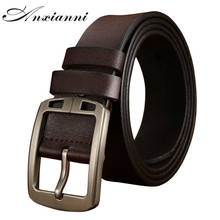 New Casual Retro Leather Belt Washed luxury men's  Cowhide Leather Belt Genuine Leather Men Belts Black brown Color for Jeans 2024 - buy cheap