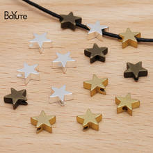 BoYuTe-Cuentas de estrella de 7x3MM para fabricación de joyas, abalorios de latón y Metal, venta directa de fábrica, Diy, 100 unids/lote 2024 - compra barato