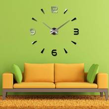 2019 New Clock Watch Wall Clocks 3d Diy Acrylic Mirror Stickers Home Decoration Living Room Quartz Needle Silent Motion Dropship 2024 - buy cheap