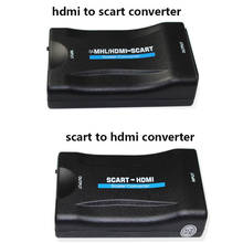 Convertidor de 1080P 1,3 HD a SCART a HDMI, adaptador de señal analógica Digital Compatible con NTSC,PAL para SKY HD TV DVD, convertidor de Audio portátil 2024 - compra barato